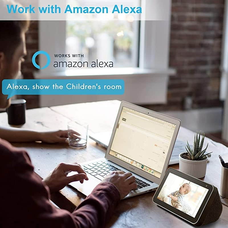 Indoor Wireless Security Camera Smart 1080P Home WiFi IP Camera for PetBabyElder Monitor with Motion DetectionTracking 2Way Audio Night Vision and Cloud Storage Works with Alexa