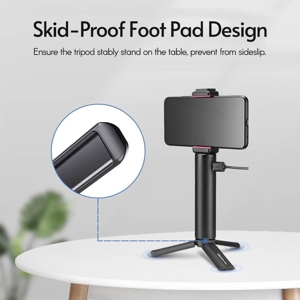 Ulanzi MT-15 Mini Handheld Tripod Portable Hand Grip Desktop Tripods Stand with Universal 1/4 Extending Screw for Smartphone DSLR Action Cameras Compatible with iPhone Samsung DJI GoPro