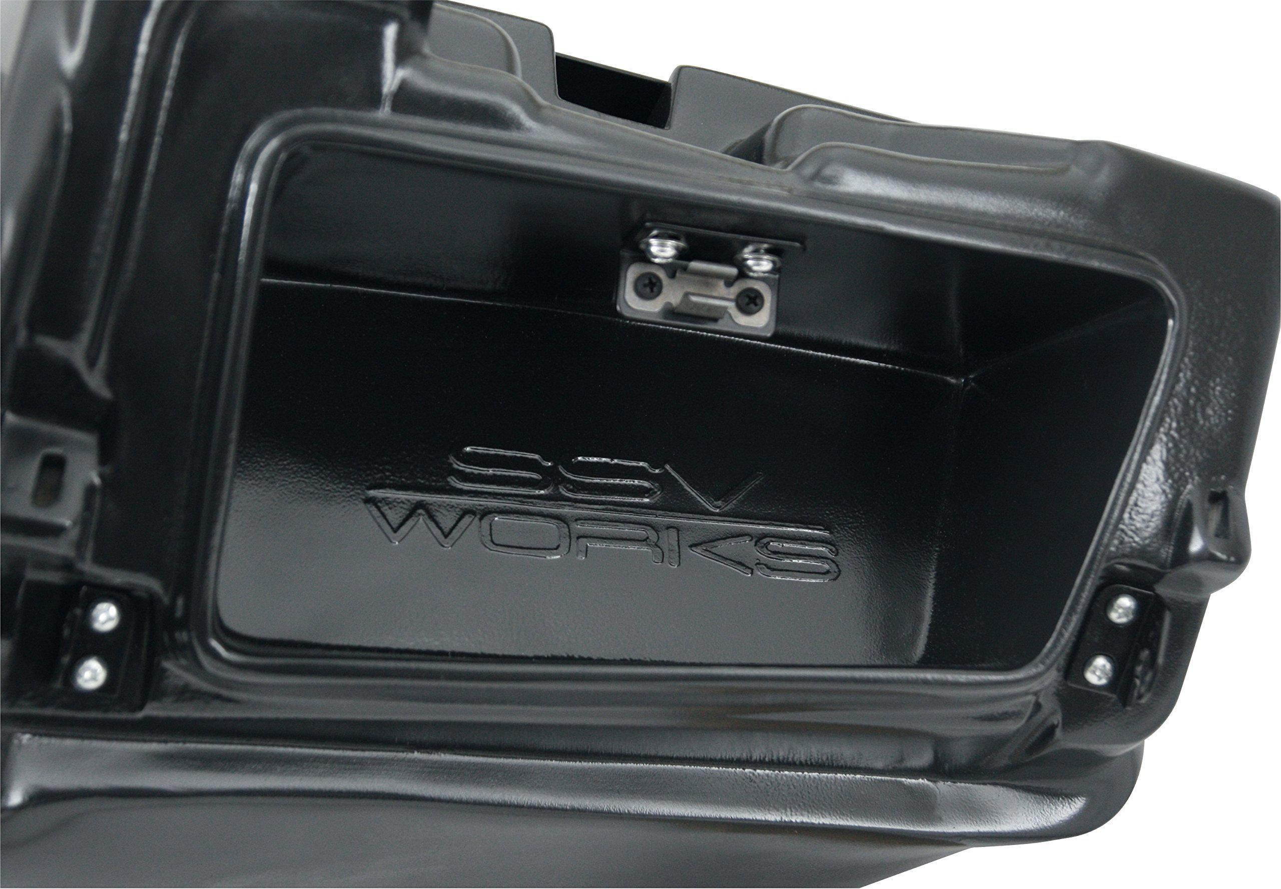 SSV Works Polaris RZR1K 2 and 4 seat and 2015 RZR900 2 and 4 seat Glove Box Replacement Subwoofer Enclosure designed for a 10" Speaker