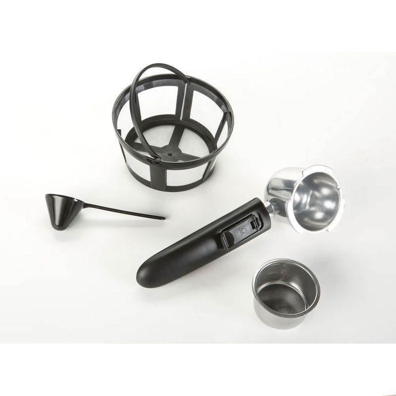 Bialetti 35019 Semi-Automatic Combination Drip Coffee Maker and Espresso Machine Duo with Adjustable Brew Strength, Warming Plate, 4 and 8 Cup Carafe