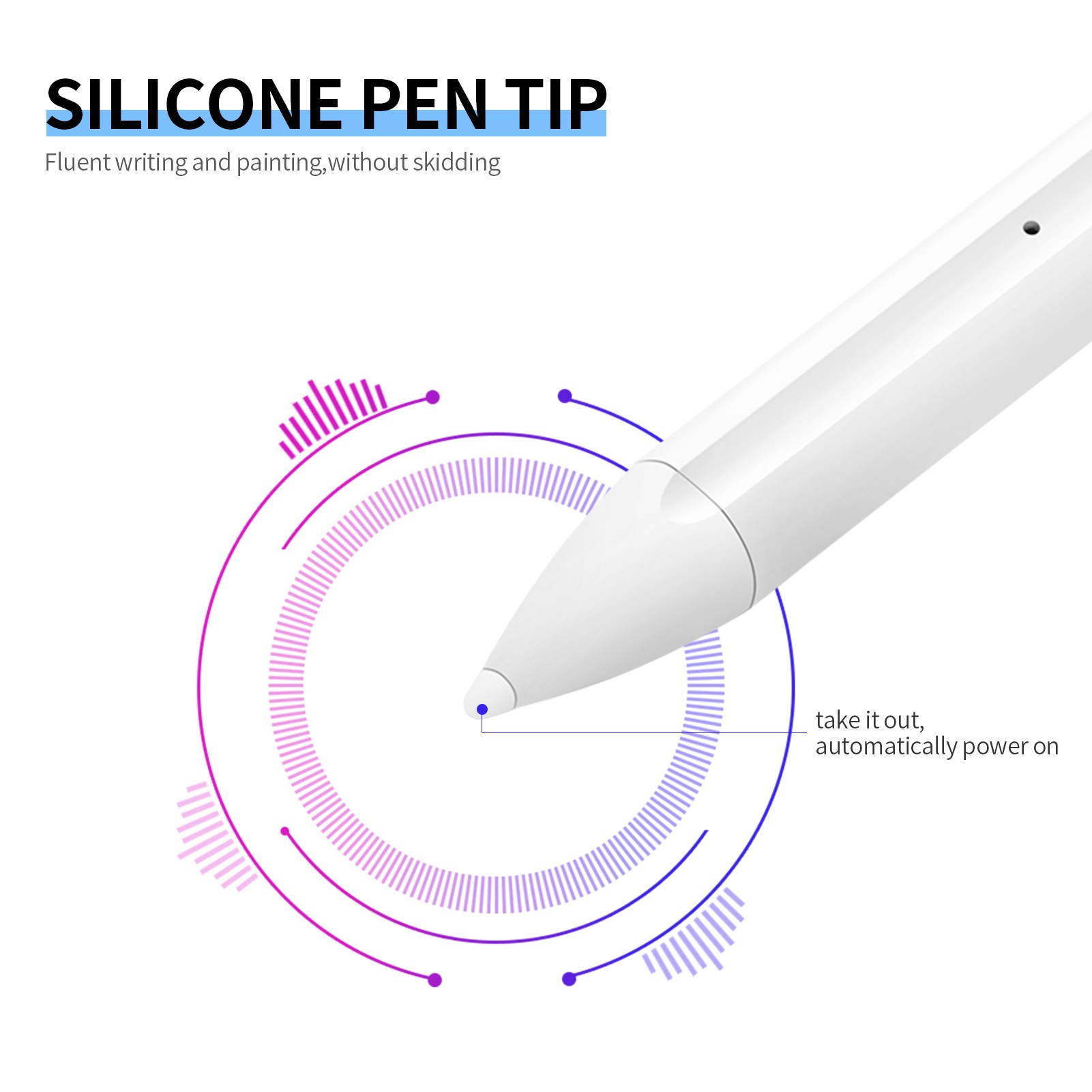 BUBM LS-DRB-WF004-bai Stylus Pen Touch Pen with Charge Box Replacement for iPad Pro 11in 2018/iPad 2019 10.2in/iPad Air3/mini5