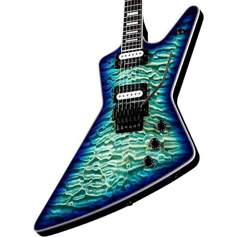 Dean Z Select Quilt Top with Floyd Electric Guitar Ocean Burst