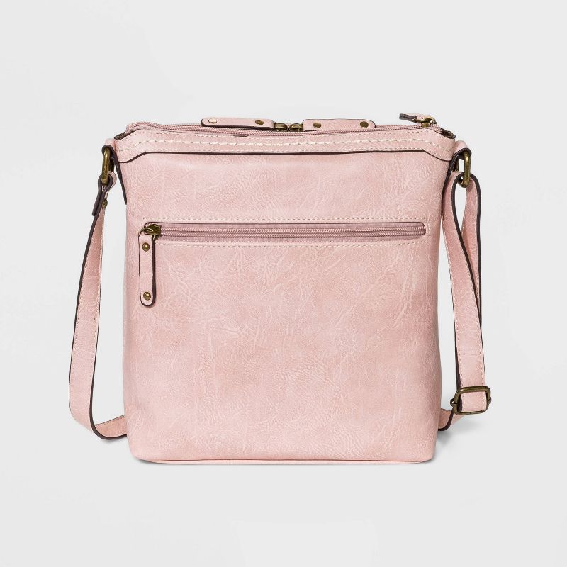 Bolo Zip Closure Crossbody Bag - Blush Pink