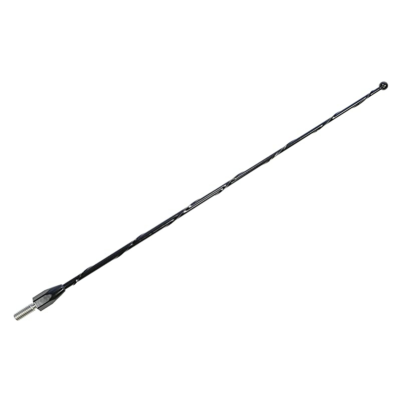 12 Inch Black Short Antenna is Compatible with Toyota Tacoma 19952015 Spiral Wind Noise Cancellation Spring Steel Construction Stainless Steel Threading