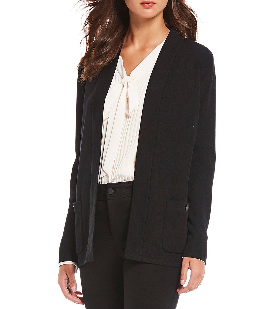 Alex Marie Rosa 3/4 Sleeve Button Front Round Neck Cardigan