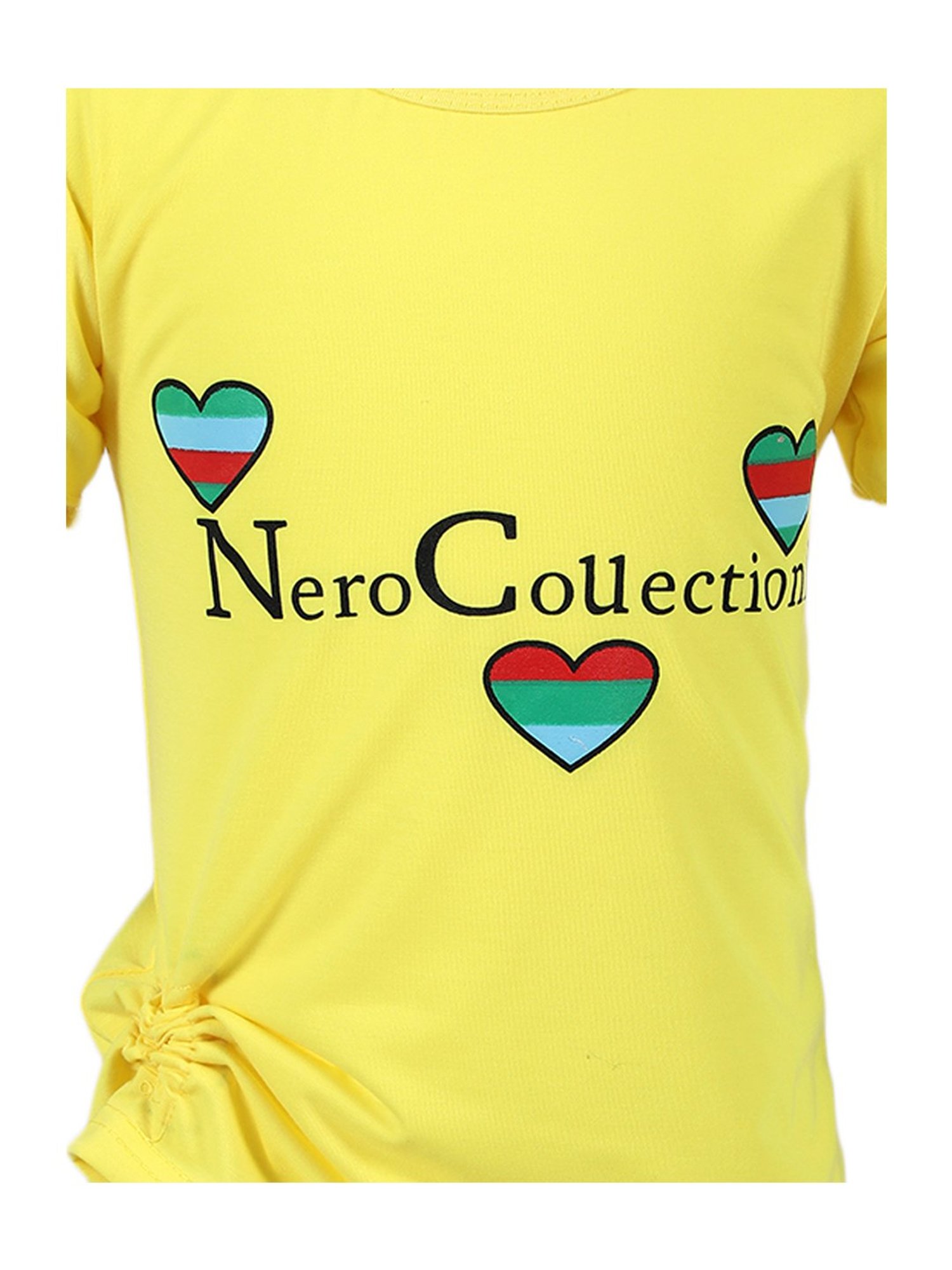 Passion Petals Kids Yellow Cotton Printed Top