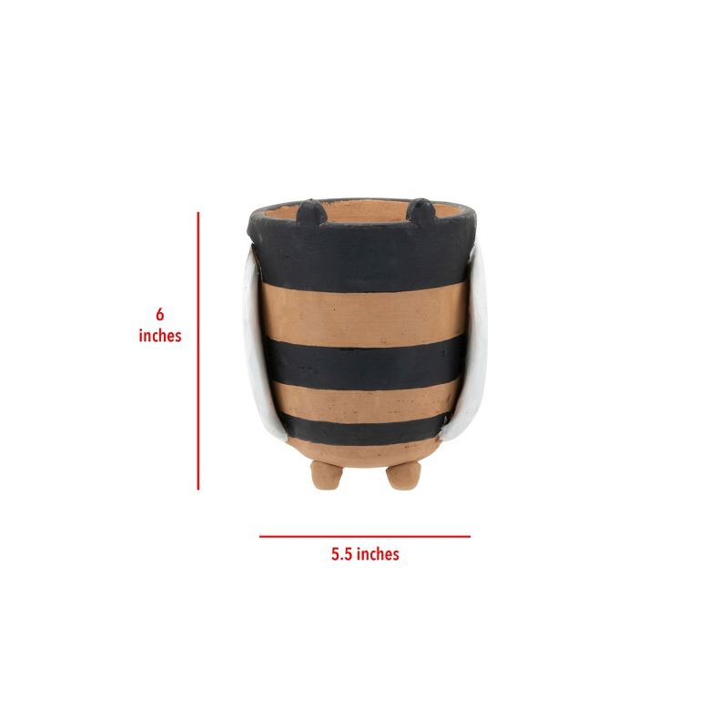 Natural Terracotta Bee Figure Planter - Foreside Home & Garden