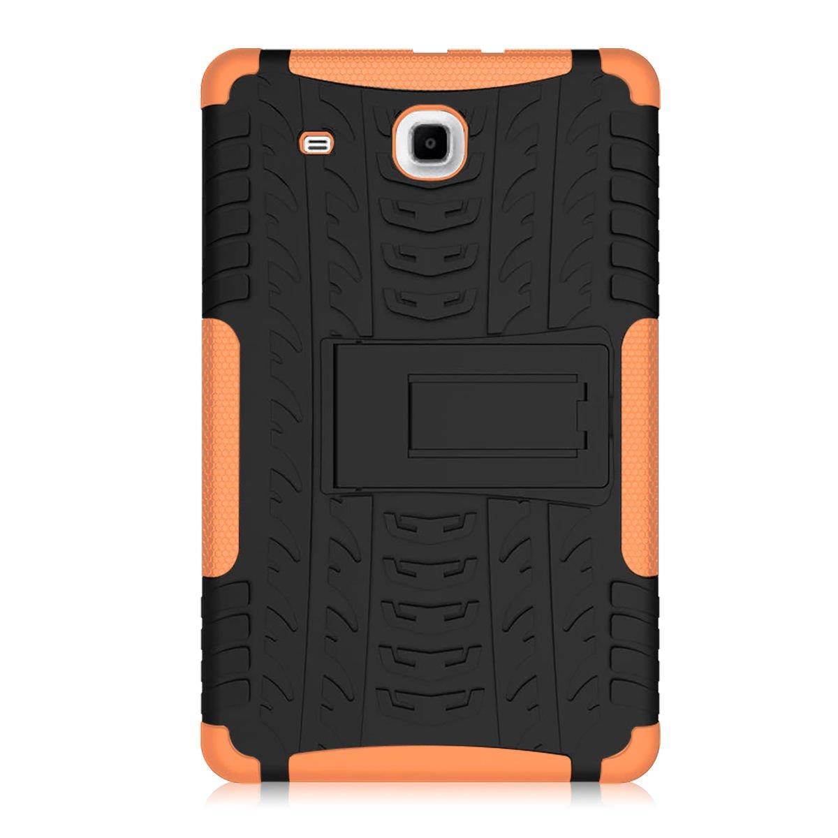 Hybrid Protective Hard Case Cover for Samsung Galaxy Tab E 9.6" inch Tablet T560 Orange