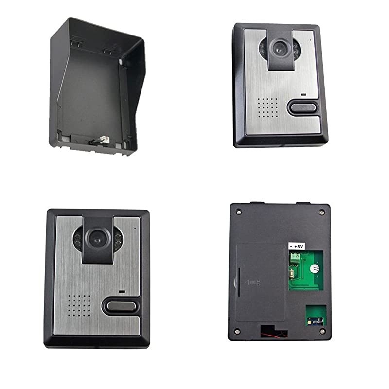 Video Door Phone System 43 Inches Clear LCD Monitor Wired Video Intercom Doorbell Kits IR Night Vision Camera Door Intercom Doorphone Telephone style for Home Improvement