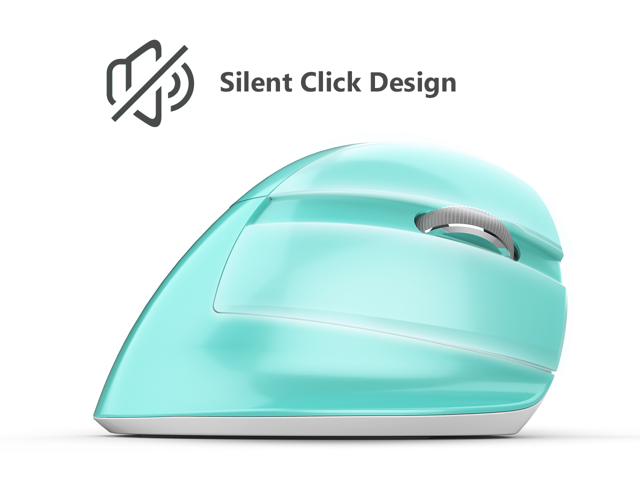 DELUX Wireless Small Vertical Mouse, Type-C Rechargeable Dual Mode Silent Ergonomic Mice with Bluetooth 4.0 and USB Nano Receiver, 4 Adjustable DPI and 6 Buttons (M618mini-White)