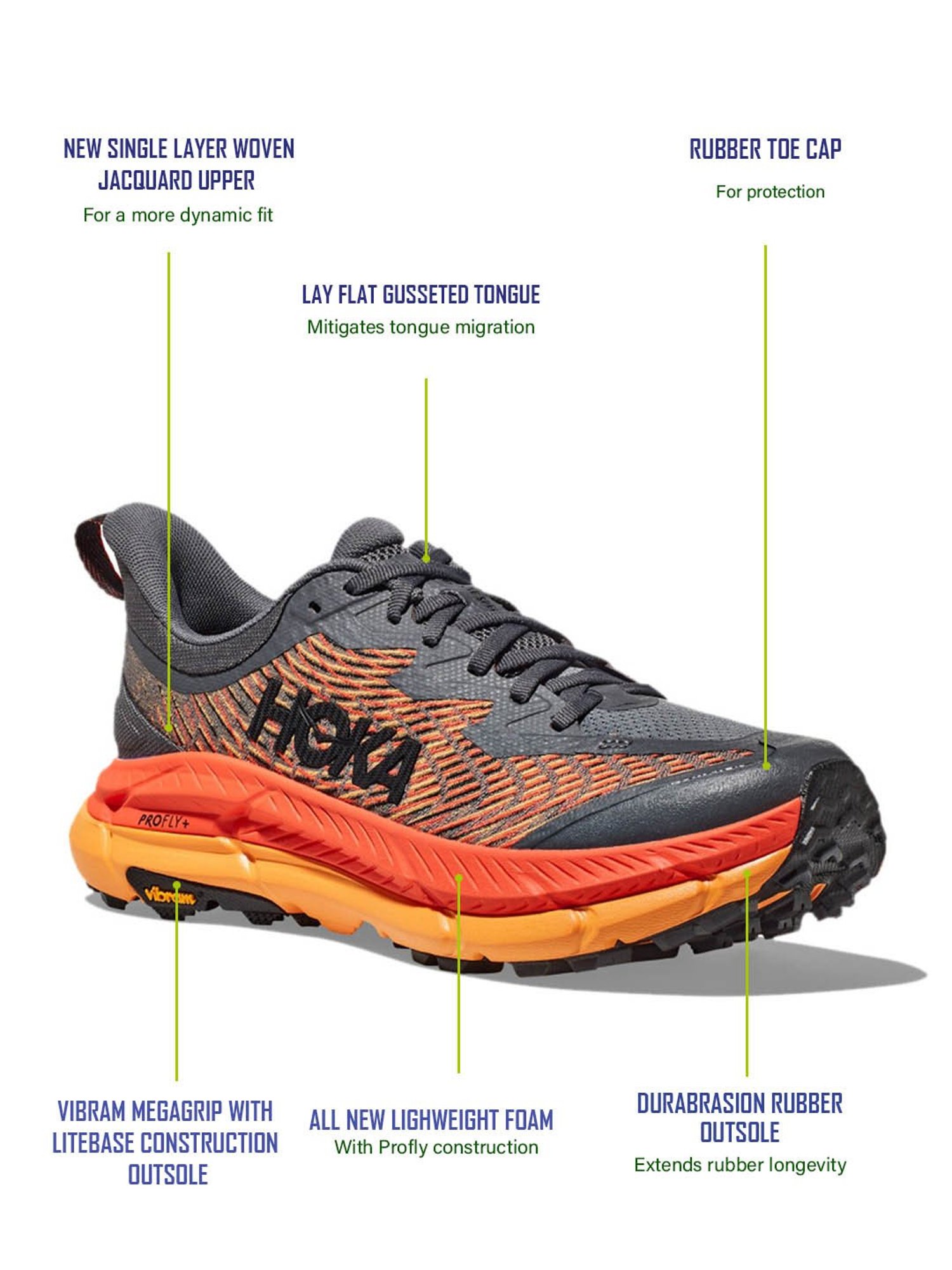 Hoka Men's M MAFATE SPEED 4 Castlerock & Black Running Shoes