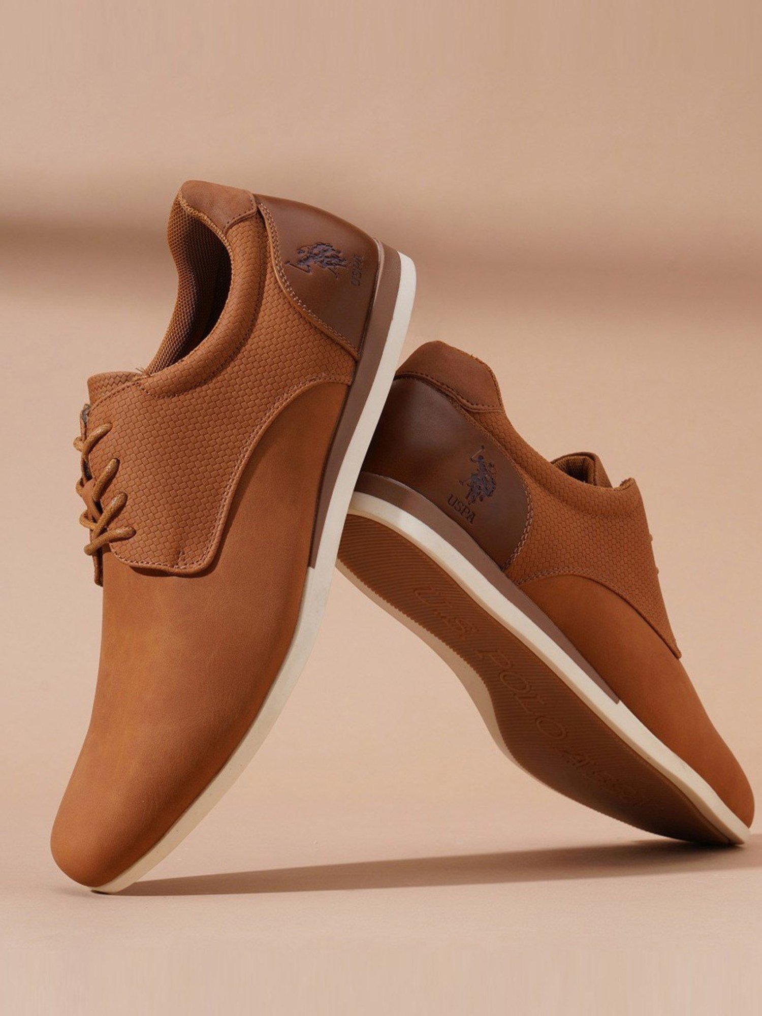 U.S. Polo Assn. Men's Lucius 2.0 Tan Derby Shoes
