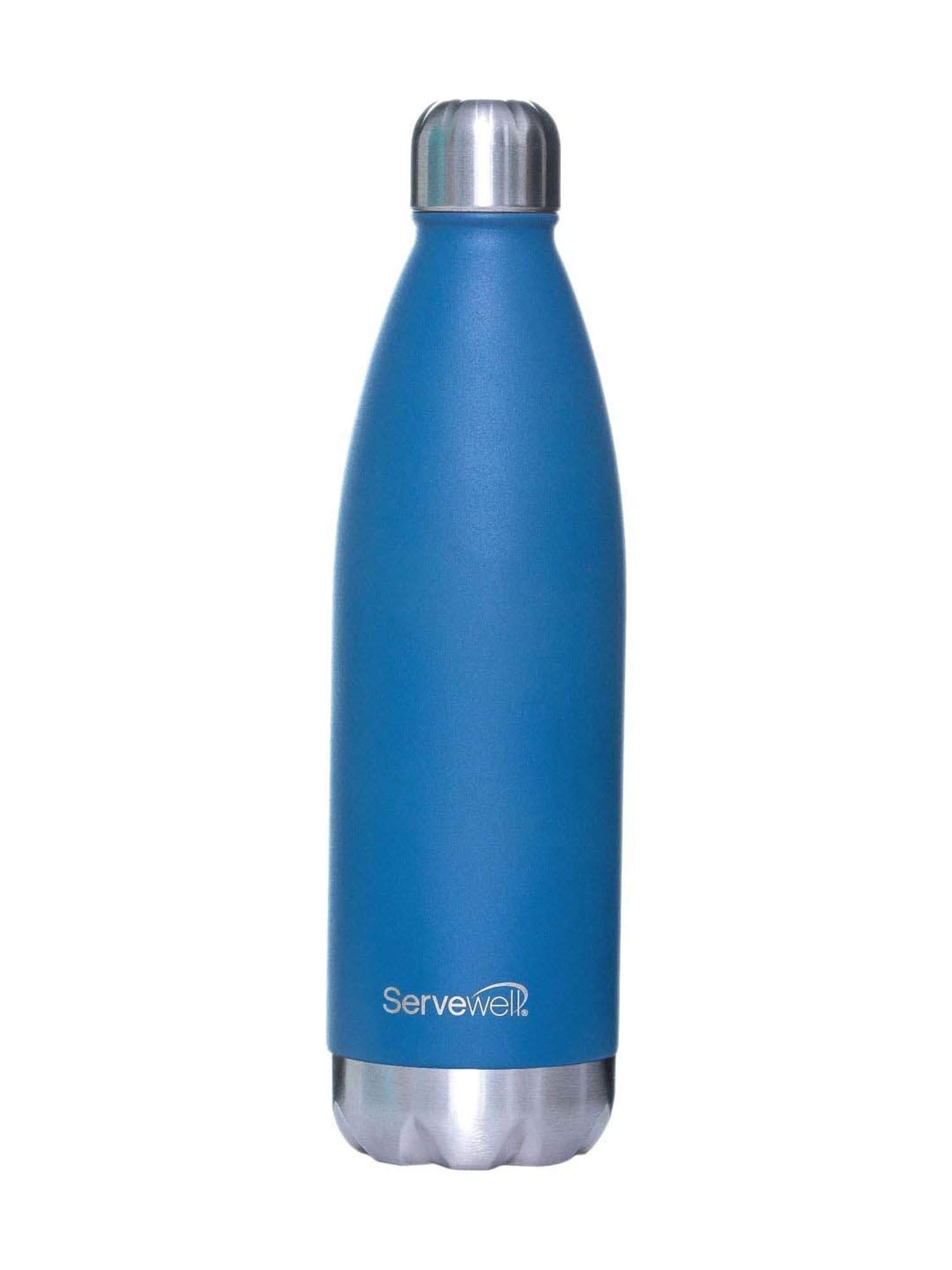 Servewell Imperial Blue Steel Bali Single Wall Water Bottle (1 L)