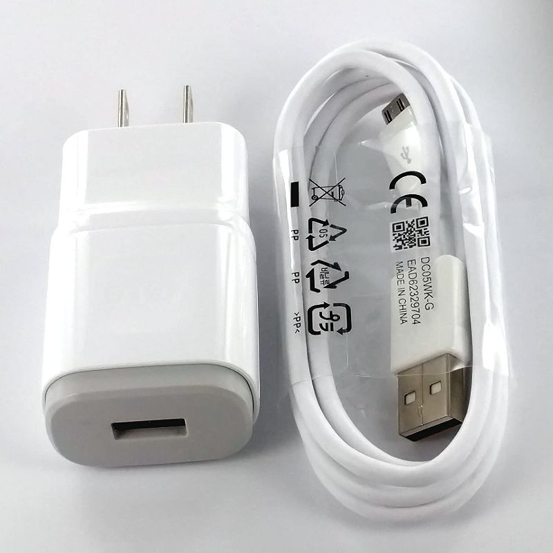 LG Original Quick Wall 1.8 Charger + Micro USB Cable - Bulk Packaging - White