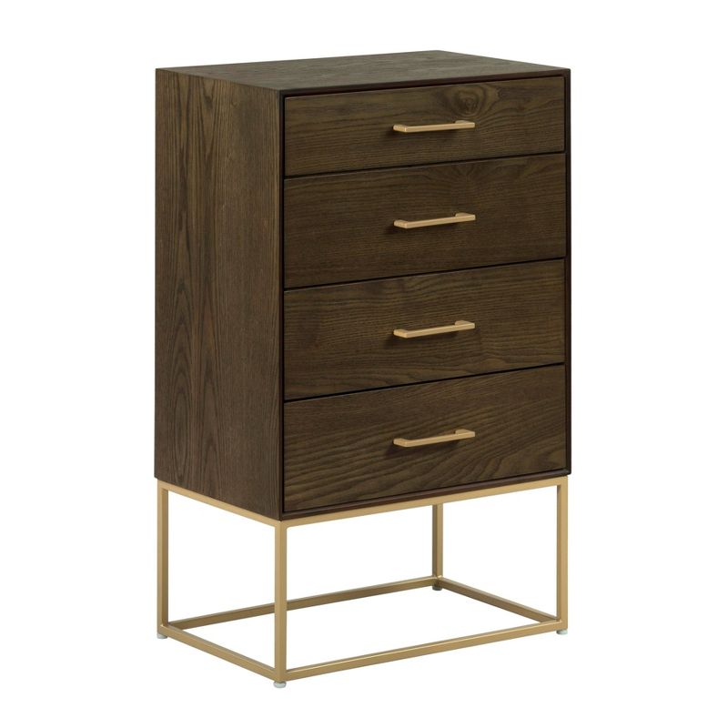 Franklin 4 Drawer Dresser Walnut - Finch