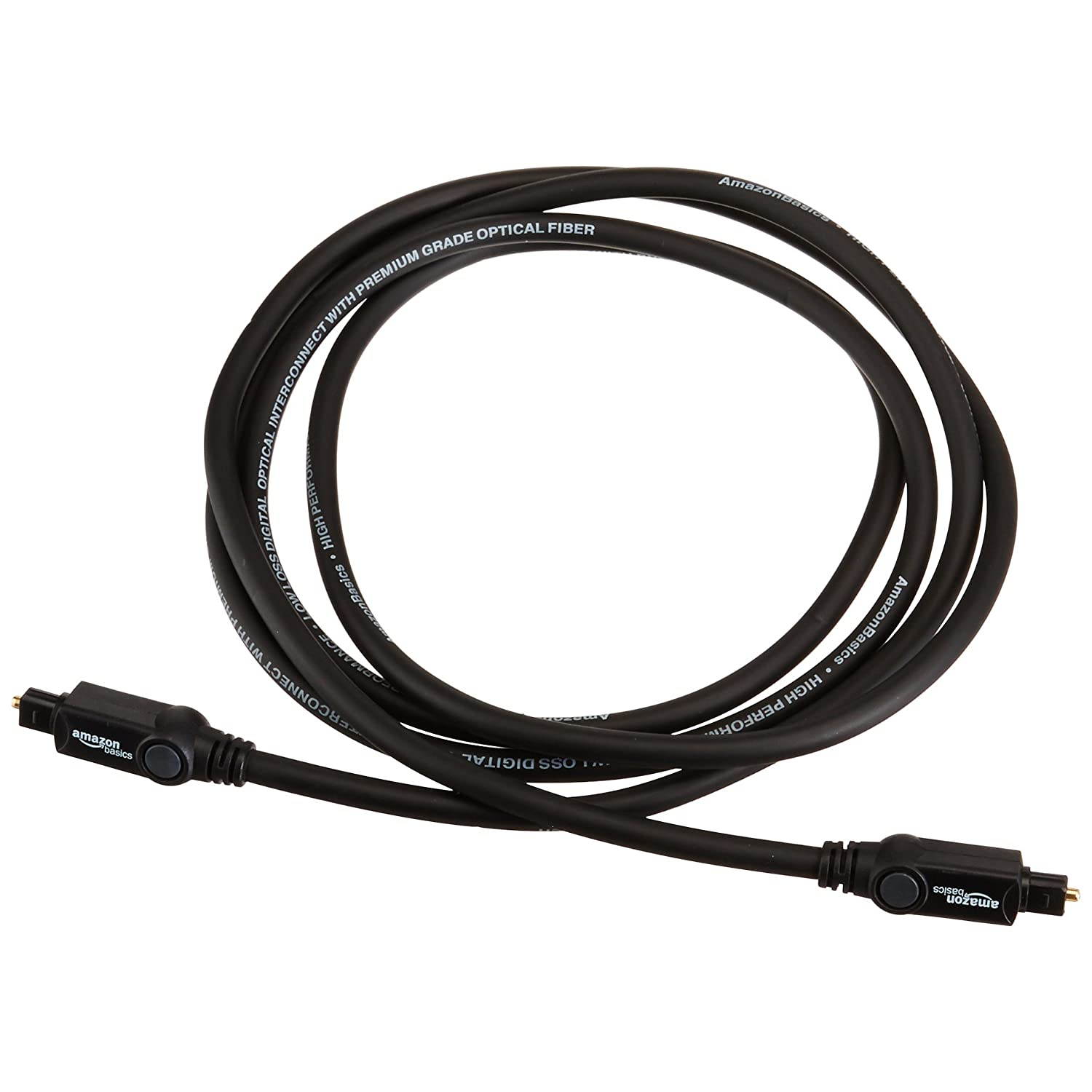 AmazonBasics Digital Optical Audio Toslink Sound Bar TV Cable - 6 Feet