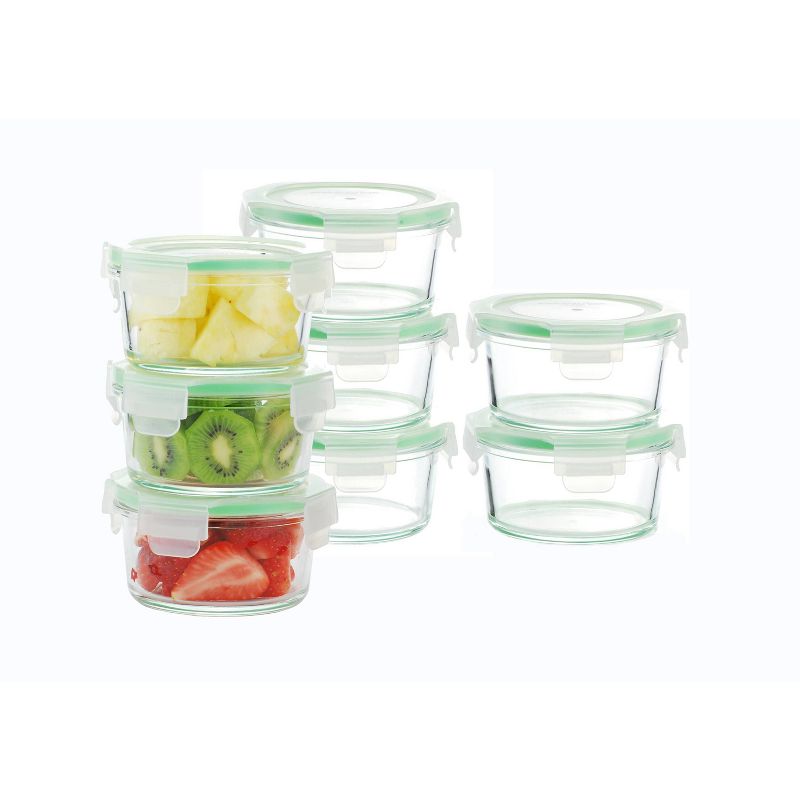 Kinetic Go Green Glassworks Round Food Storage Container Set - 22oz