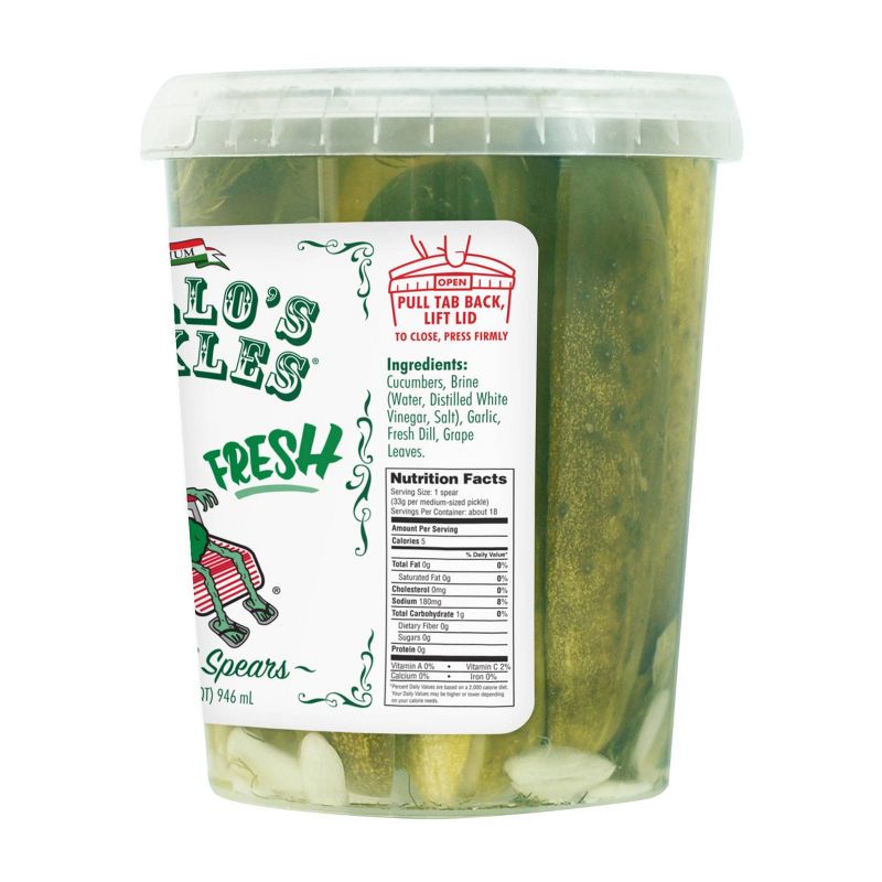 Grillo's Pickles Italian Dill Spears - 32oz