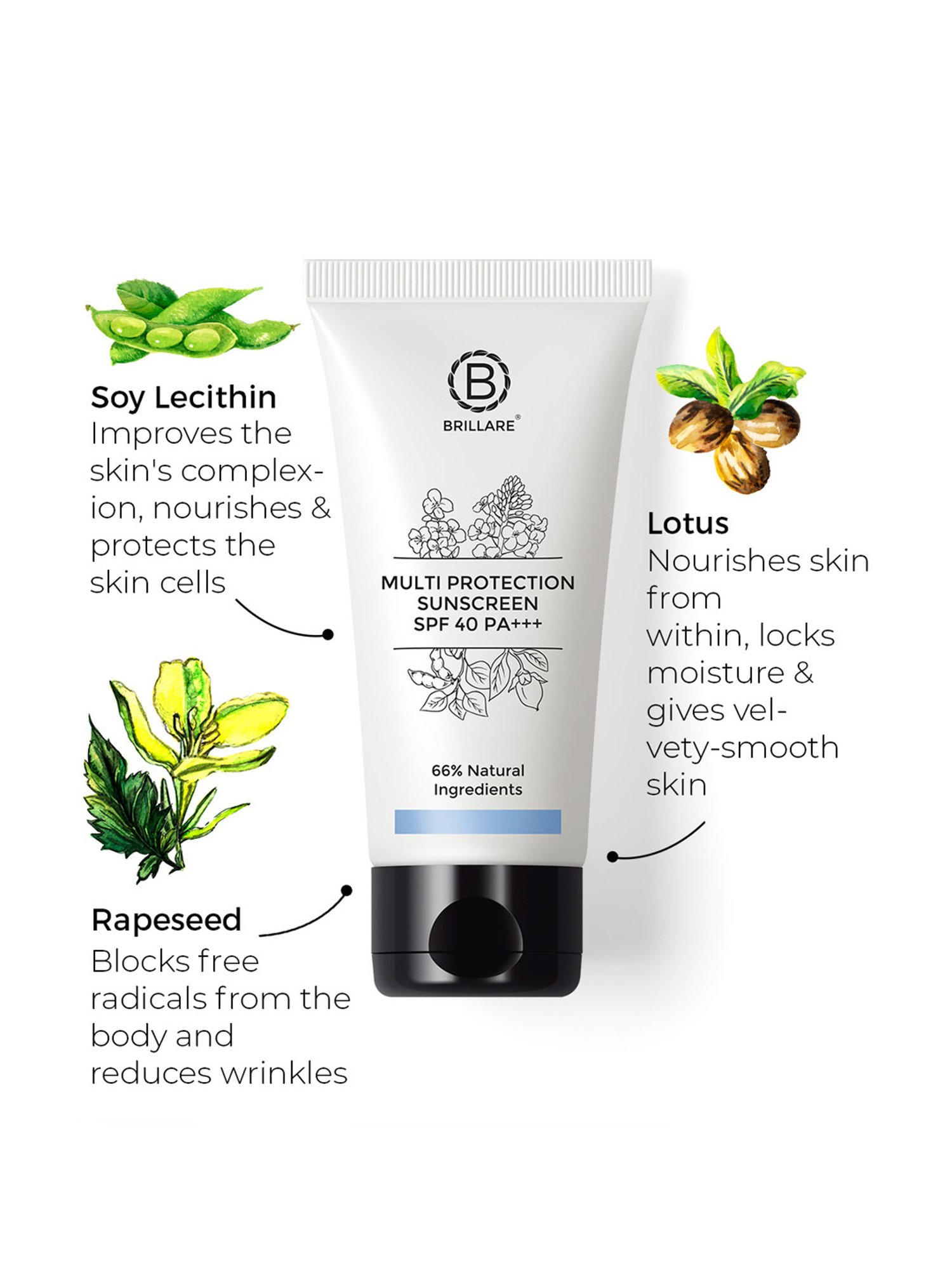 Brillare Multi Protection Sunscreen SPF 40 - 50 gm