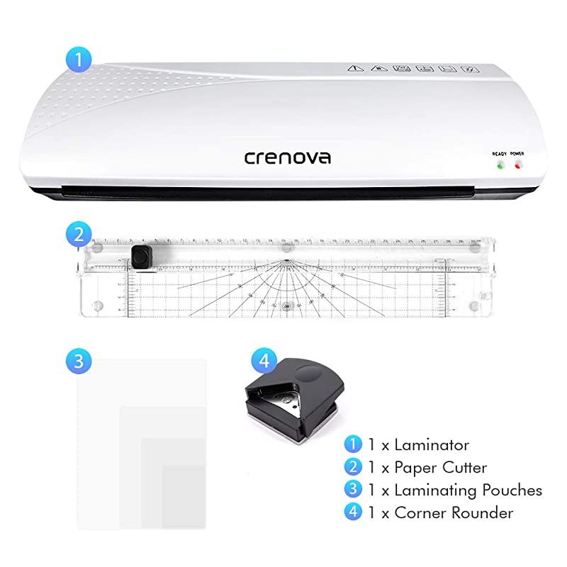 13 Inches Laminator A3 with 20 Laminating Pouches Paper Trimmer Corner Rounder