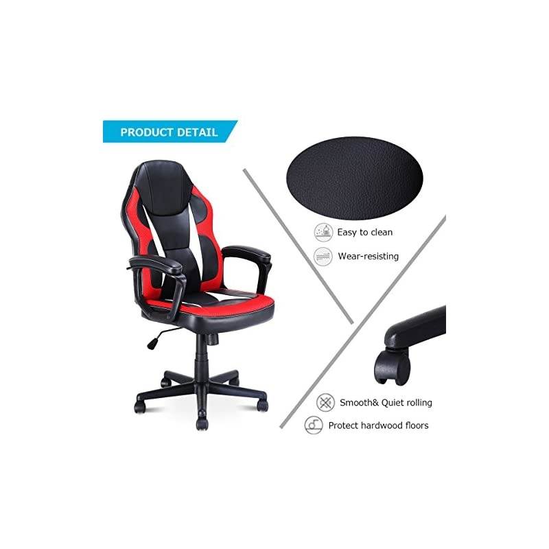 Gaming Chair Executive Home Office Chair Racing Style Desk Task Computer Chair Swiveling Multidirectional Wheels Adjustable Height Ergonomic Highback Armchair (Style 3)