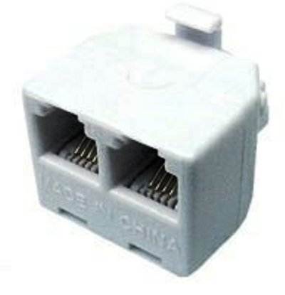 Cables Unlimited UTP-2400 RJ11 Male to 2 Female Adapter (1 Inch, Gray