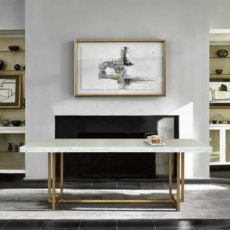 Horten Contemporary Dining Table Gold - Modern Home