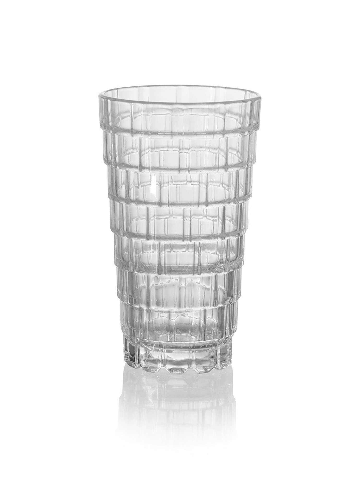 Trovea's Italian Crystal Helix Transparent Glass Highball Glass - Set of 6