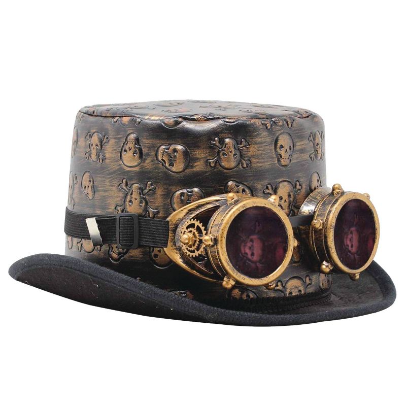 Steampunk Hat and Glasses Halloween Costume Headwear