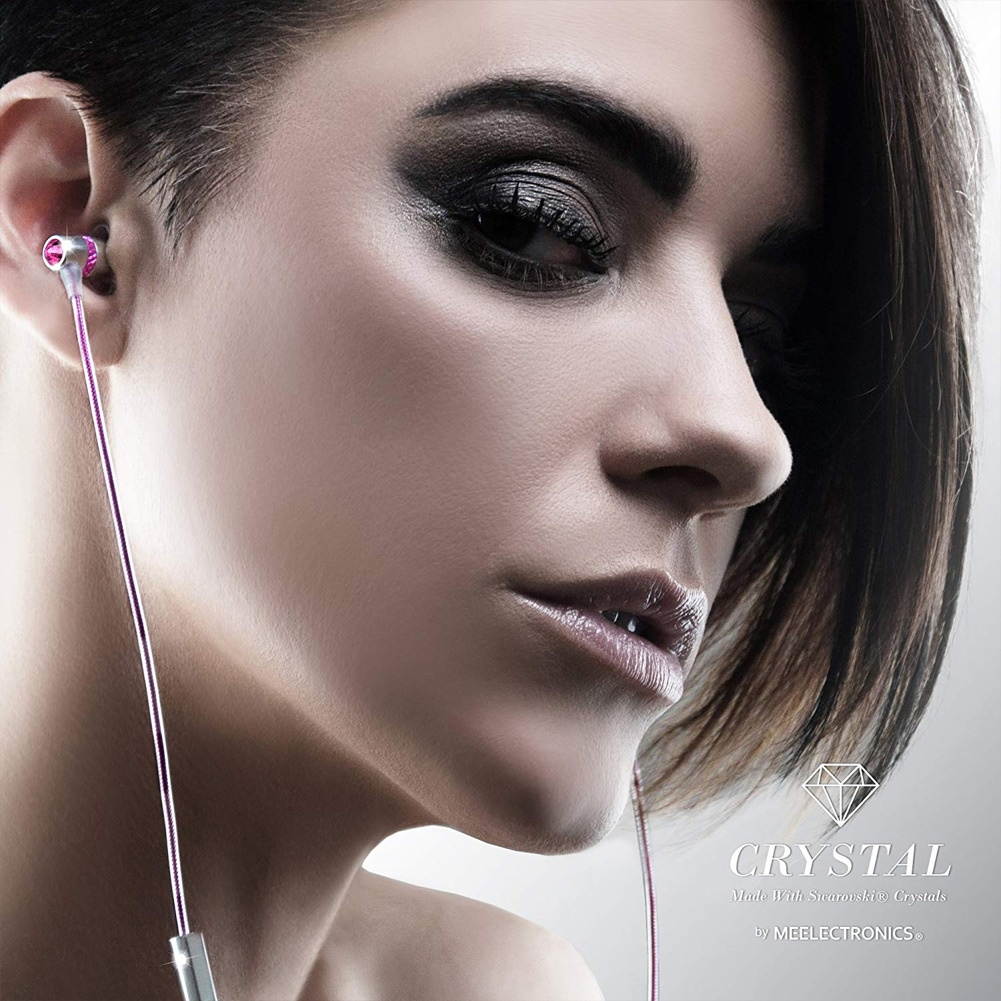 Mee audio Turquoise Blue  EP-M11J-TQ-MEE  In-Ear Headphones with Microphone Made with Swarovski Crystals