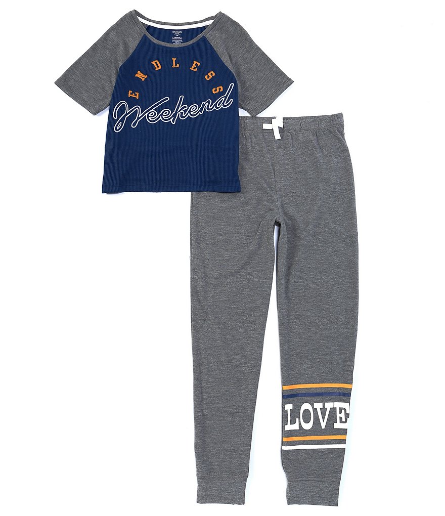 Dream Life Big Girls 7-16 Endless Weekend 2-Piece Pajamas Set