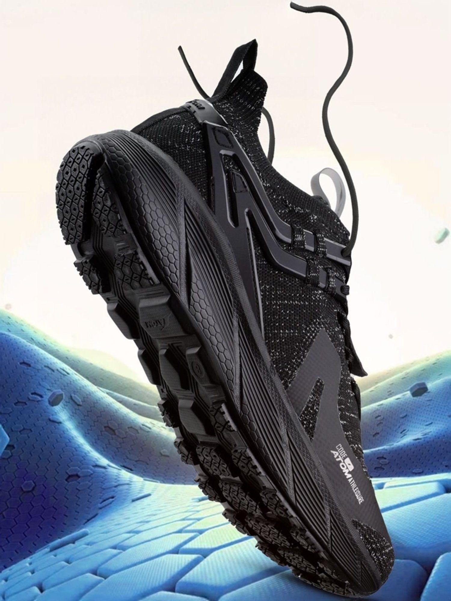 Atom Men's CloudRunner Black Running Shoes