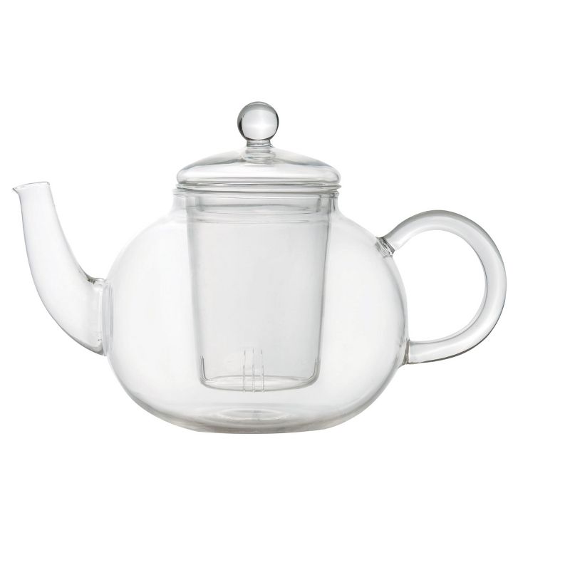 Bonjour Round Glass Teapot with Flavor Lock Infuser (34 oz)