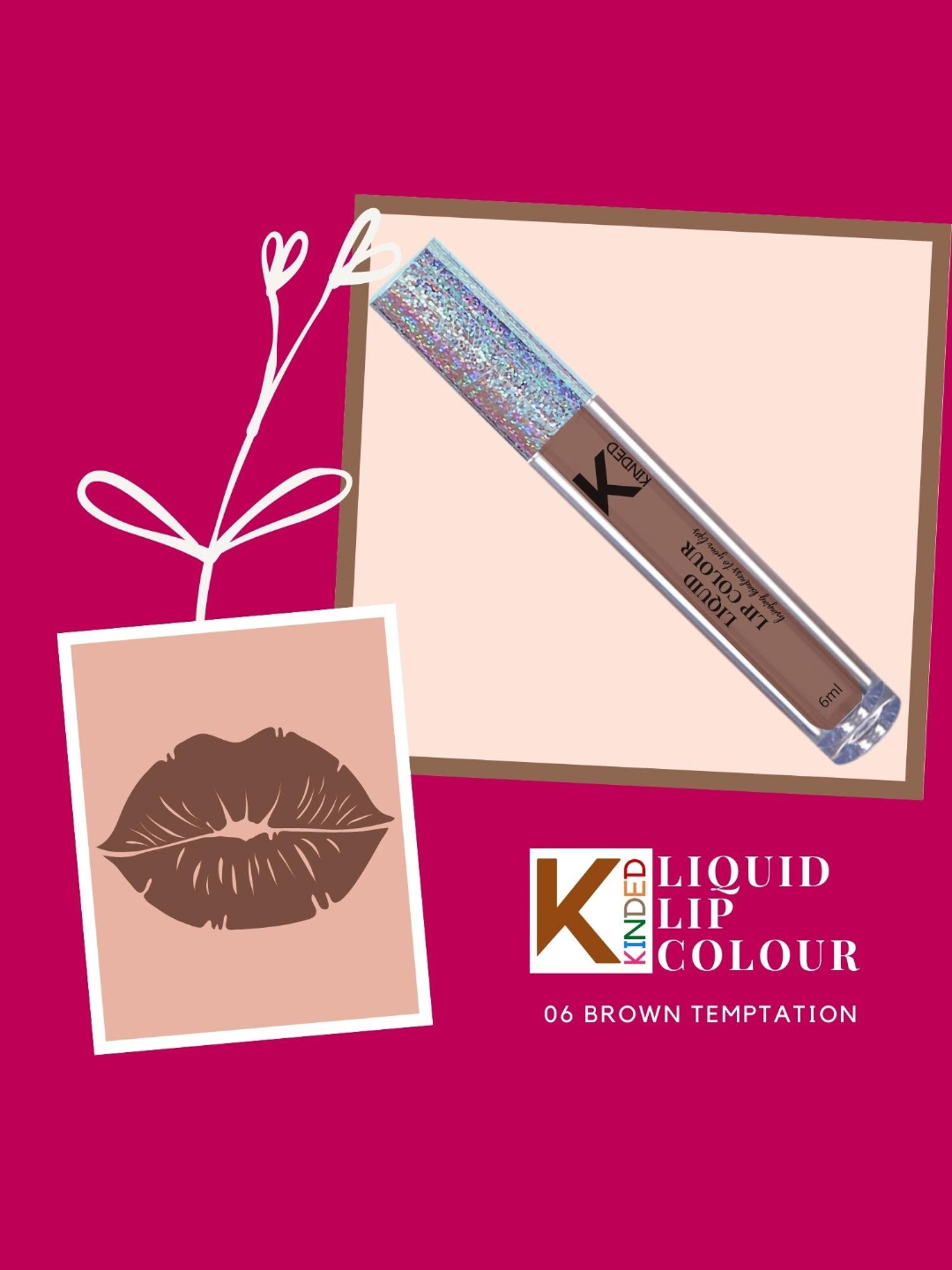 KINDED Liquid Lip Colour 06 Brown Temptation & 10 Perfect Nude Combo