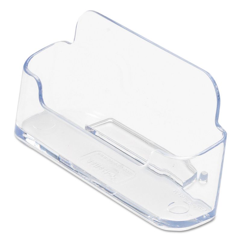 Deflecto Horizontal Business Card Holder Holds 50 2 X 3 1/2 Cards Clear 70101