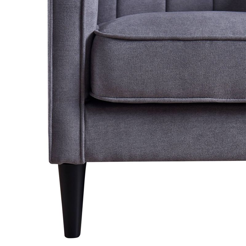 Chester Armchair with Solid Wood Leg Gray - Versanora