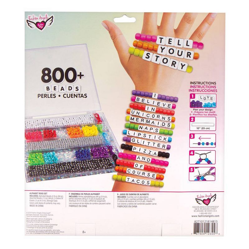 Fashion Angels Alphabet Bead Kit 800+ Beads