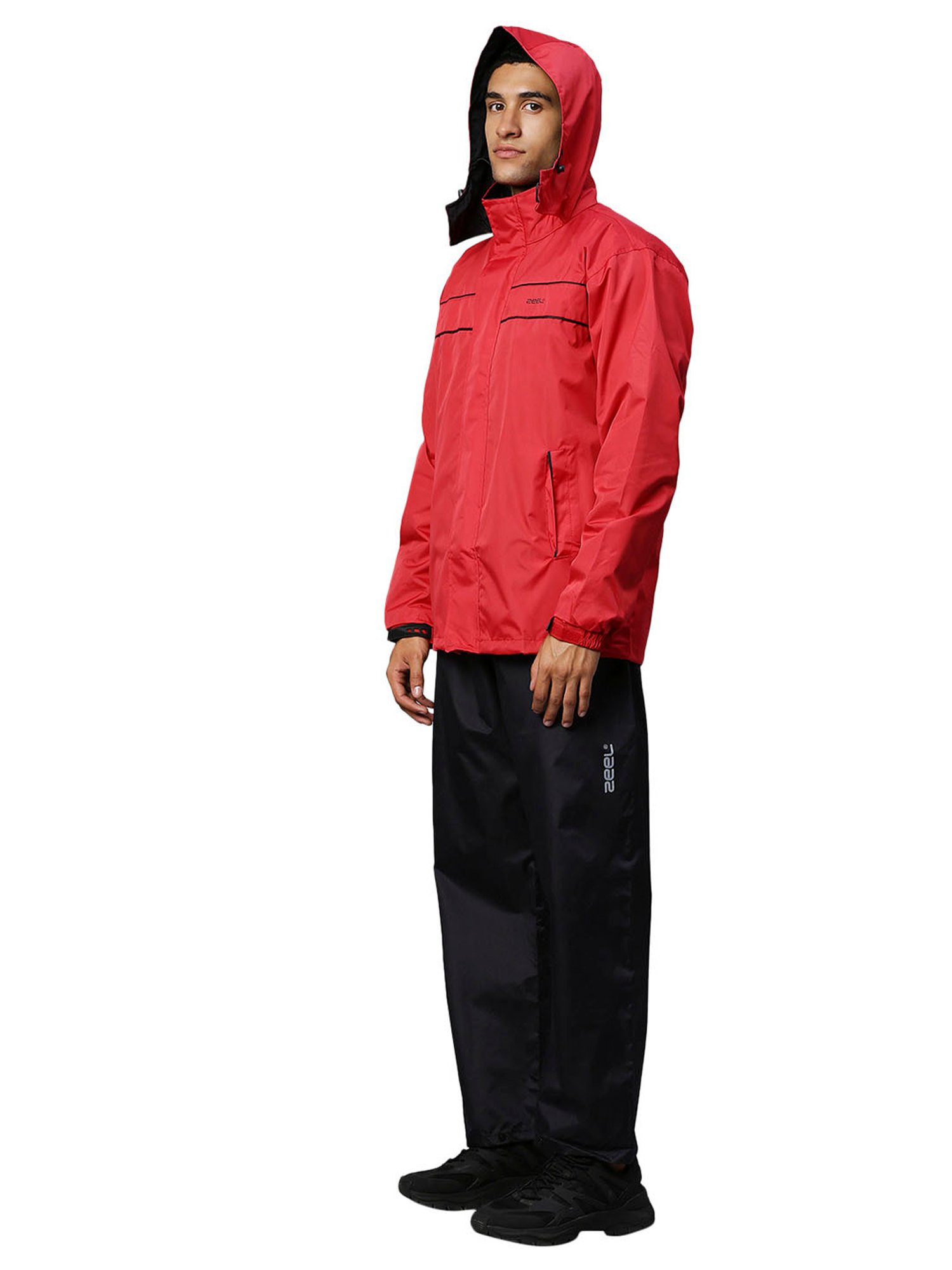 Zeel Red Regular Fit Rainwear Jacket