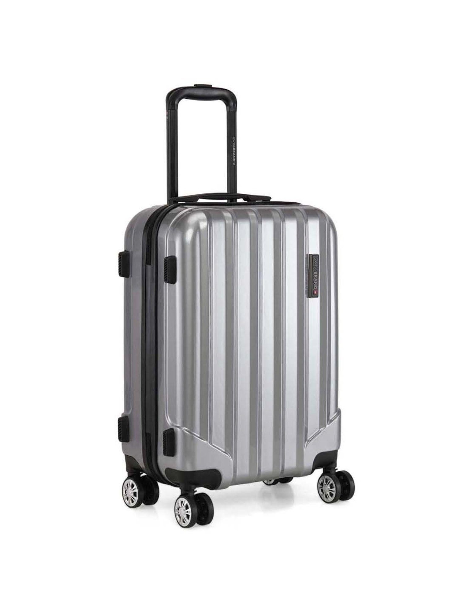 Swiss Brand Baden Silver 8 Wheel Small Hard Cabin Trolley - 34 Inch