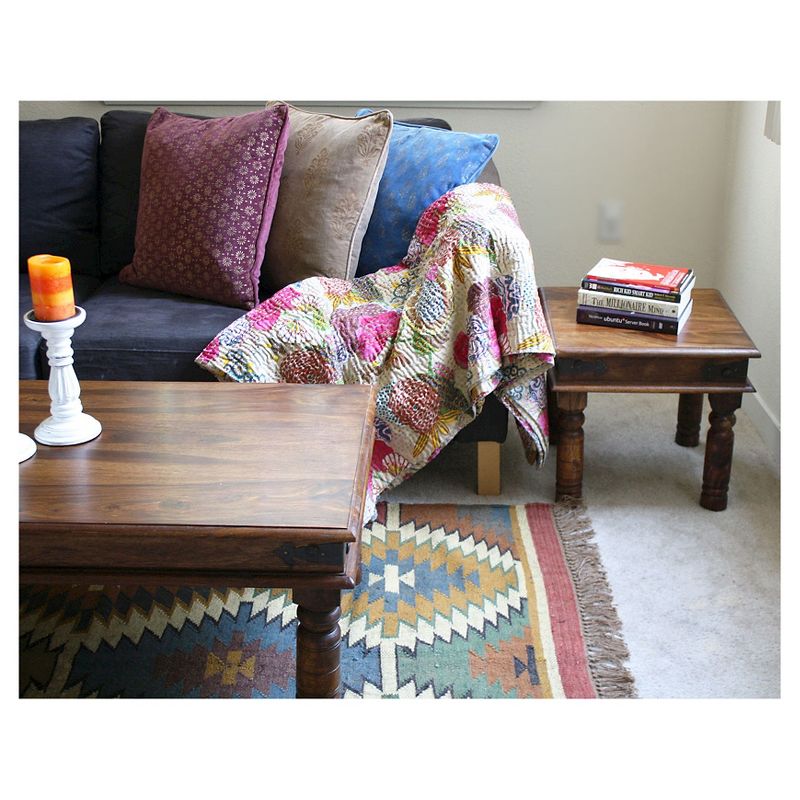 Handcrafted Thakat Rustic Side Table Natural - Timbergirl