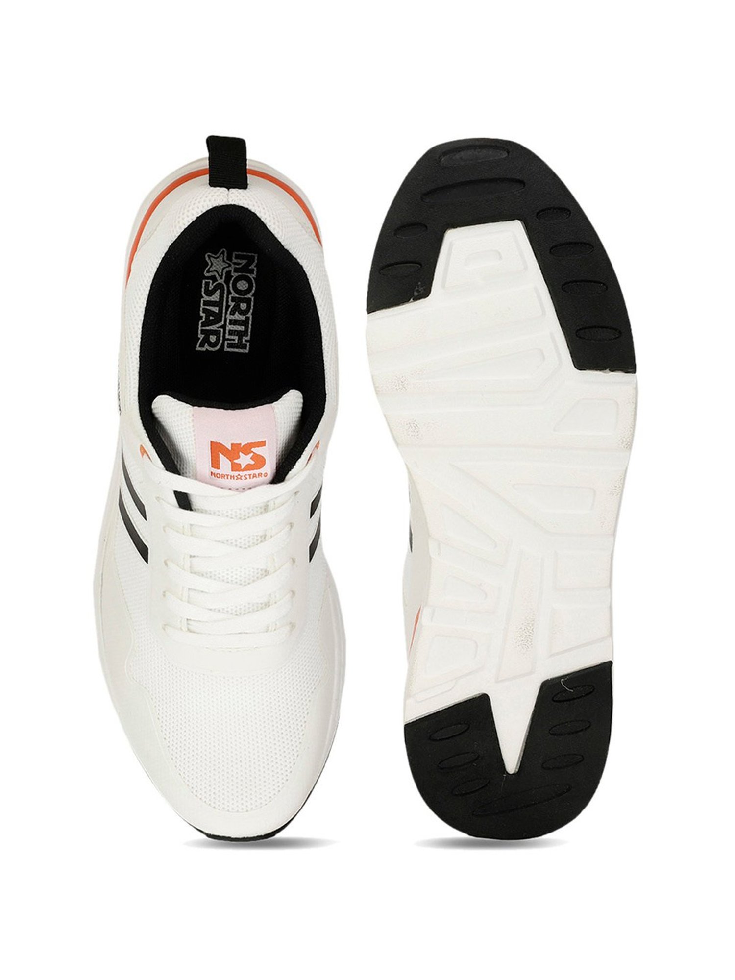 North Star by Bata Men's White Casual Sneakers