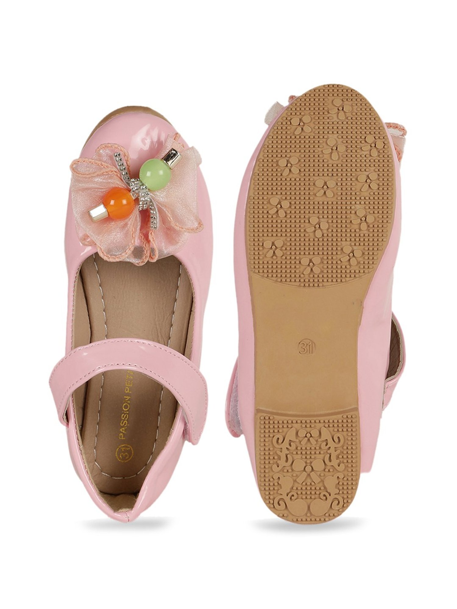 Passion Petals Kids Pink Mary Jane Shoes
