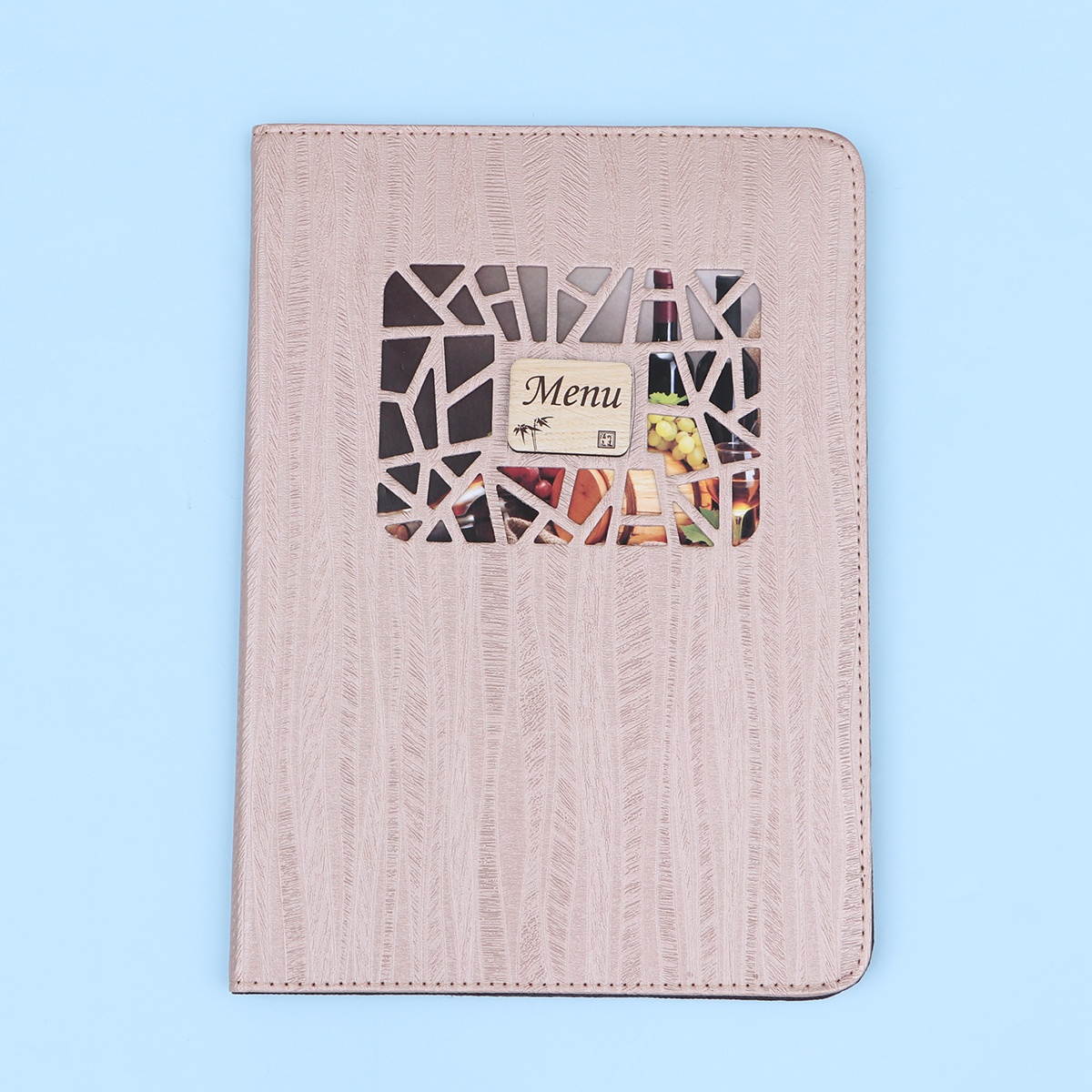 Menu Cover Leather Menu Holder Double Views Table Menu Cover for Restaurants Diners Cafes Bistros(8880)