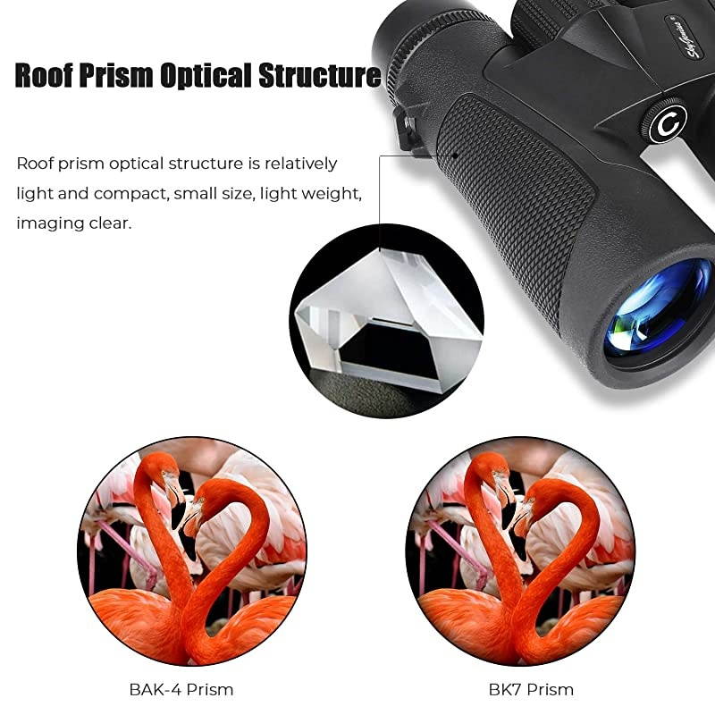 10x42 Binoculars for Bird Watching Antifog Waterproof Binoculars for Adults Bak4 Roof Prism Quick Focus HD Binoculars for Sporting Event Sightseeing with Strip