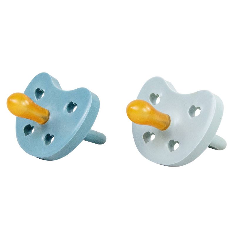 Bebe au Lait Natural 2pk Rubber Pacifier - Blue - 0-3 Months