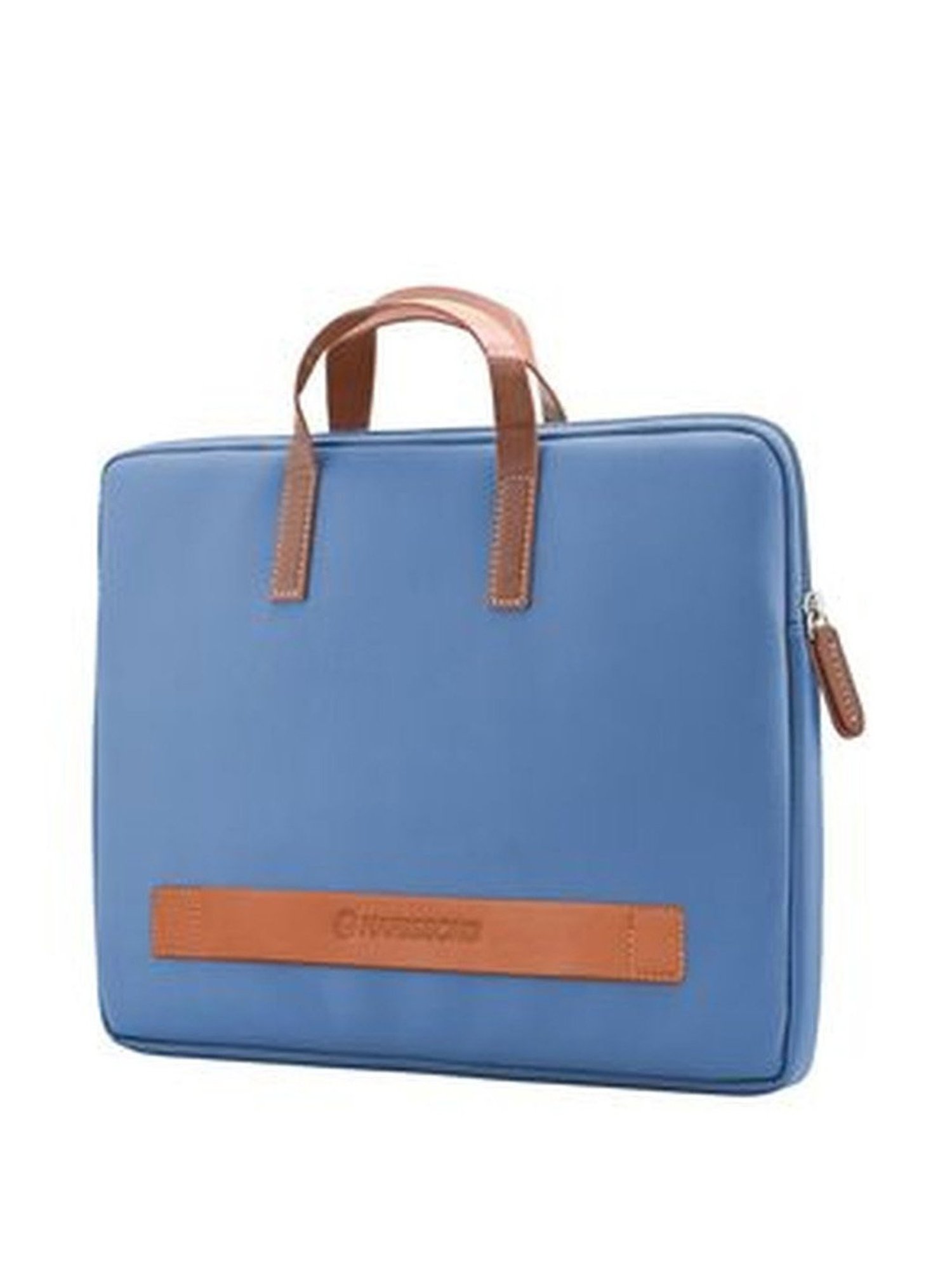 Harissons Oliver Sky Blue PU Solid Laptop Messenger Bag