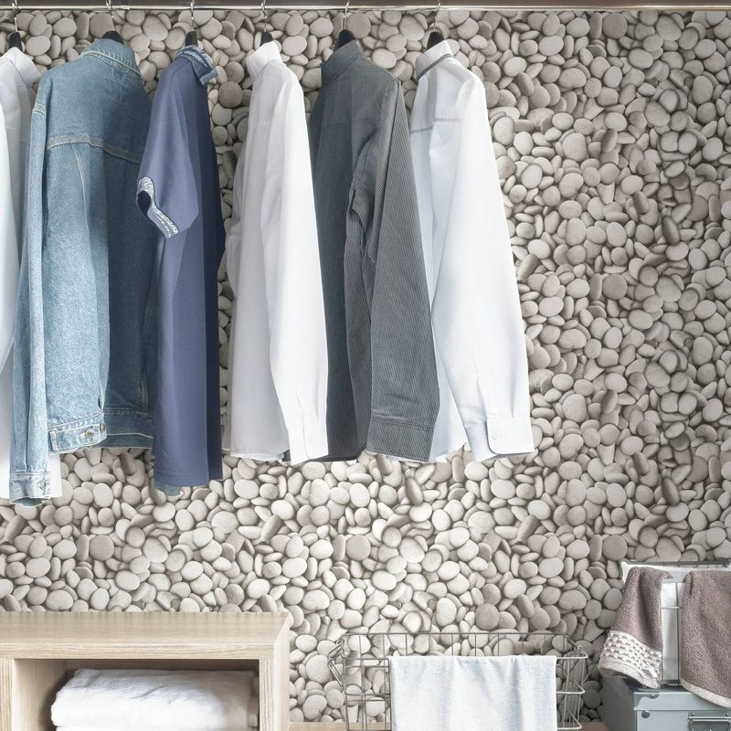 Brewster River Stones Peel & Stick Wallpaper