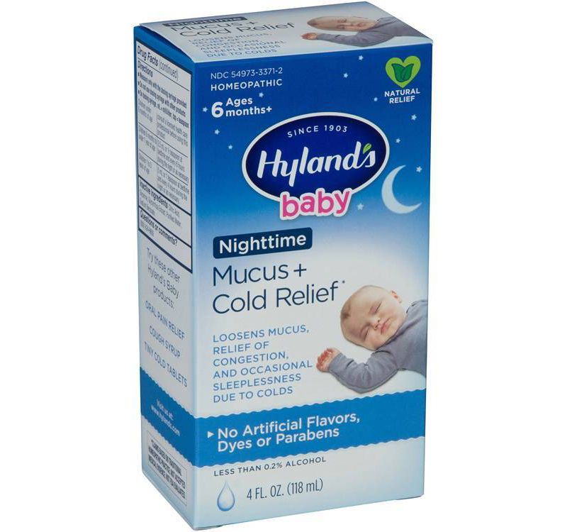 Children's Hylands Baby Nighttime Mucus & Cold Relief Syrup - 4 fl oz