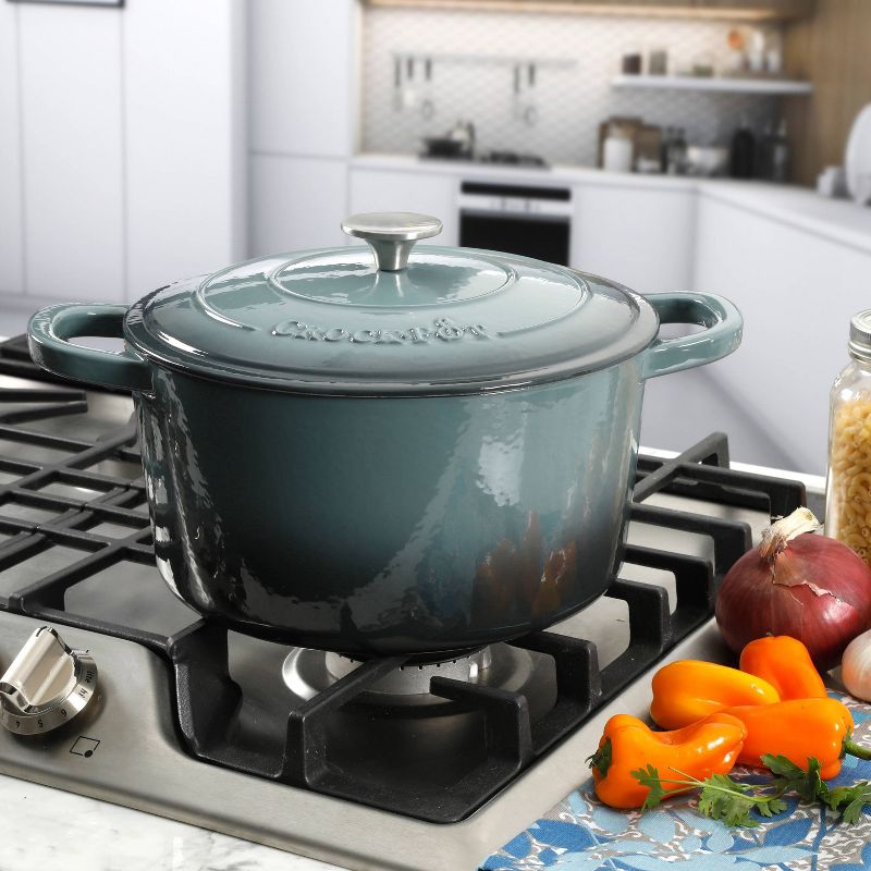 Crock Pot Artisan 7Qt Round Dutch Oven Gray