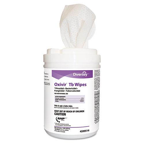 Diversey Oxivir TB Disinfectant Wipes 6 x 7 White 160/Canister 12 Canisters